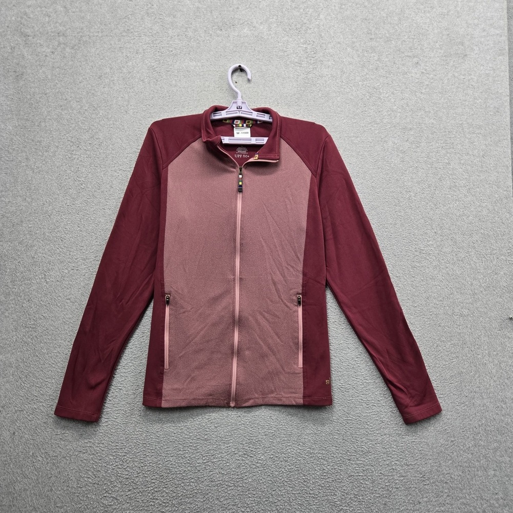 Sherpa Adventure Gear Women Jacket L Burgundy Nylon Polyester Track Colorblock‎